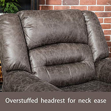 Load image into Gallery viewer, ANJ Electric Recliner Chair W/Breathable Bonded Leather, Classic Single Sofa Home Theater Recliner Seating W/USB Port (Smoky Gray)
