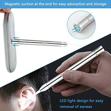 Load image into Gallery viewer, Earwax Removal Kit 5 Pcs, Ear Wax Cleaning Tool Set, Ear Pick with LED Light USB Charging, Stainless Steel Ear Curette, Earwax Tweezer, Ear Canal Dilator, Ear Wax Remover Tool with Storage Box

