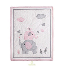 Load image into Gallery viewer, GEENNY OptimaBaby Pink Grey Elephant 6 Piece Baby Girl Nursery Crib Bedding Set
