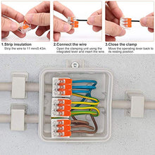 Load image into Gallery viewer, TYUMEN 75 PCS Lever Wire Connectors, Lever Home Compact Splicing Connector - 2 Port, 3 Port, 5 Ports Electric Cable Clamp Connector for AWG 22-12 Electrical Cables Solid Stranded Flexible Wires
