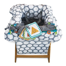Load image into Gallery viewer, Boppy Preferred Shopping Cart and Restaurant High Chair Cover, Gray Jumbo Dots
