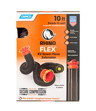 Load image into Gallery viewer, Camco RhinoFLEX 10-foot RV Sewer Hose Extension Kit with Swivel Fitting, Frustration Free-Packaging (39774)
