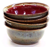 Load image into Gallery viewer, Handmade Ceramic Ice Cream Bowl with Floating Blue and Boysenberry Glazes
