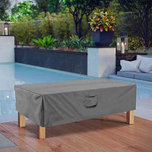 Load image into Gallery viewer, Vailge Rectangular Coffee Table Cover - Outdoor Lawn Patio Furniture Covers with Padded Handles and Durable Hem Cord - Heavy Duty and Waterproof,Fits Large Rectangular Coffee Table (Grey)
