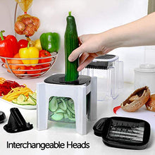 Load image into Gallery viewer, Vegetable Chopper, Fun Life 4 in-1 Food Chopper Cutter Slicer Dicer, Manual Veggie Slicer For Cutter, Dicer, Spiralizer For Onion, Garlic, Cabbage, Carrot, Potato, Tomato, Fruit, Salad
