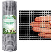 Load image into Gallery viewer, Amagabeli 48x50 Hardware Cloth 1/2 Inch 19 Gauge Square Galvanized Chicken Wire Fence Mesh RABIT Wire Fence Poultry Netting Cage Snake Fence
