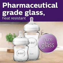 Load image into Gallery viewer, Philips Avent Natural Glass Baby Bottle, Clear, 9oz, 4pk, SCF703/47
