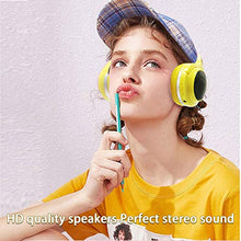 Load image into Gallery viewer, Kids Wireless Bluetooth Headphones,Cute Pikachu Over-Ear Headphones with Built-in Microphone,Wireless and Wired Headset for Phones,Tablets,PC,Laptop, for Boys Girls Toddler,Yellow
