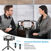 Load image into Gallery viewer, Wireless Lavalier Microphone for iPhone iPad, Plug-Play Wireless Mic for Recording, Live Stream, YouTube, TikTok, Facebook, Noise Reduction Auto-Sync
