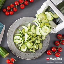 Load image into Gallery viewer, Mueller Pro Series Multi-Blade Spiralizer Vegetable Slicer Zester, Superior Design, Professional Quality, Only 4-Blade to Make Round Veggie Pasta, Not Flat Julienne Noodles
