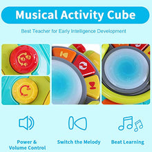 Load image into Gallery viewer, iPlay, iLearn Baby Music Activity Cube Play Center, Kids Karaoke Singing Sensory Toys, Lights Sounds, Guitar Drum Microphone Trumpet Gift for 12 18 Months, 1 2 3 Year Olds, Infants Toddlers Girls Boys
