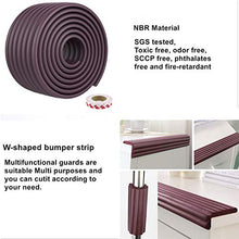 Load image into Gallery viewer, Baby Proofing Safe Edge &amp; Corner Guards Cushion 13ft - Thickened Child Safety Furniture Bumper &amp; Table Protectors. Pre-Taped Corners(W Brown)
