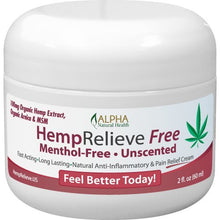 Load image into Gallery viewer, Organic Hemp Extract 100 mg Pain Relief Cream Menthol Free Plus MSM and Arnica 2 oz
