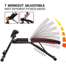 Load image into Gallery viewer, HOLATO Adjustable Weight Bench for Full Body Workout ,Foldable Workout Bench Home Gym Weightlifting and Strength Training,Multi-Purpose Sit up Bench Portable Exercise Bench

