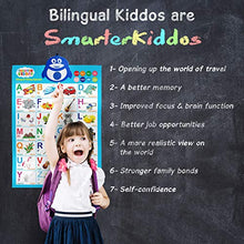 Load image into Gallery viewer, Bilingual Talking Poster: Music + ABC + 123s + Eng &amp; Spanish + Songs - Perfect educational toys for 2 year olds and learning toys for 3 year olds. (Alphabet)

