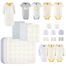 Load image into Gallery viewer, The Peanutshell Newborn Layette Gift Set for Baby Boys or Girls | 23 Piece Gender Neutral Newborn Clothes &amp; Accessories Set | Safari Themed
