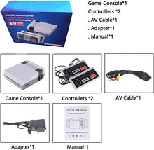 Load image into Gallery viewer, Classic Retro Game Console, Plug and Play 8-bit Video Game Entertainment System Built-in 620 Games with 2 Classic Controllers
