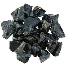 Load image into Gallery viewer, UFEEL 1lb Bulk Rough Black Obsidian Crystal - Large 1" Natural Raw Stones Crystal for Tumbling, Cabbing, Fountain Rocks, Decoration,Polishing, Wire Wrapping, Wicca &amp; Reiki Healing Crystals
