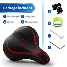 Load image into Gallery viewer, Xmifer Oversized Bike Seat, Comfortable Bike Seat - Universal Replacement Bicycle Saddle - Waterproof Leather Bicycle Seat with Extra Padded Memory Foam - Bicycle Seat for Men/Women

