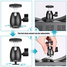 Load image into Gallery viewer, Neewer Cellphone Holder Clip Desktop Tripod Mount with Mini Ball Head Hot Shoe Adapter for 14-inch and 18-inch Ring Light and iPhone, Samsung, Huawei Smartphone Within 1.9-3.9 inches Width
