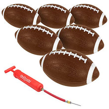 Load image into Gallery viewer, GoSports Xtreme Flight Footballs 6 Pack, 9” Rubber Inflatable Footballs
