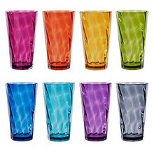 Load image into Gallery viewer, US Acrylic Optix Plastic Reusable Drinking Glasses (Set of 8) 20oz Water Cups in Jewel Tone Colors | BPA-Free Tumblers, Made in USA | Top-Rack Dishwasher Safe
