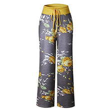 Load image into Gallery viewer, Women Pants Neartime Print Loose Casual Pants American Flag Drawstring Wide Leggings (2XL, Yellow)
