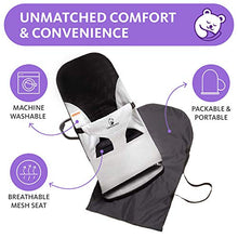 Load image into Gallery viewer, Ergonomic Baby Bouncer Seat - Bonus Travel Carry Case Included - Safe, Portable Rocker Chair with Adjustable Height Positions - Infant Sleeper Bouncy Seat Perfect for Newborn Babies by ComfyBumpy
