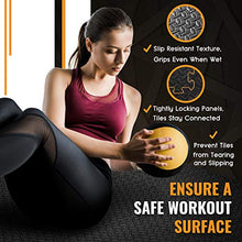 Load image into Gallery viewer, JIGMATS Small Foam Exercise Mats, Gym Flooring for Home Gym, 18 x Protective Foam Floor Mats for Exercise Equipment, Interlocking EVA Floor Tiles Non Slip Gym Matt Rubber Cushion, Workout Mat 12"X12"
