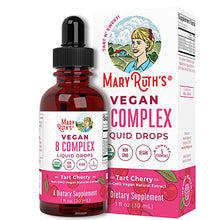Load image into Gallery viewer, Vegan Vitamin B Complex Liquid by MaryRuth's | Hair Skin Nails Energy | Methyl B12 Folate Biotin Niacin Vitamin B3, 6, 7, 9, 12 | Tart Cherry Vitamin B Complex Supplement | 1 Fl Oz
