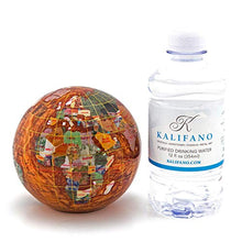 Load image into Gallery viewer, KALIFANO 4" (110 mm) Gemstone Globe Paperweight with Copper Color Opalite Ocean Color
