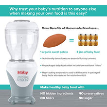 Load image into Gallery viewer, Nuby Mighty Blender with Cook Book, 22-Piece Baby Food Maker Set, Cool Gray
