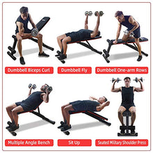 Load image into Gallery viewer, PASYOU Adjustable Weight Bench Full Body Workout Foldable Incline Decline Exercise Workout Bench for Home Gym
