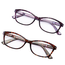 Load image into Gallery viewer, EYEGUARD High Magnification Power 2 Pairs Spring Hinge Reading Glasses Ultra Clear Women Readers(+4.50+5.00 +5.50+6.00)
