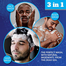 Load image into Gallery viewer, Dead Sea Collection Men’s Body Wash - Pack of 2 (67.6 Fl. Oz) - Sandalwood 3 in 1 Body Wash for Men - Face Wash for Men with Shower Gel for Men and Shampoo for Men to Keeping You Feeling Fresh &amp; Cool
