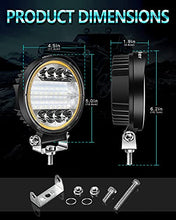 Load image into Gallery viewer, Combriller 3157 LED Bulb White 6000K with Projector Replacement for led reverse lights and Combriller 4.5" Off Road Lighting Spot Flood Combo Beam with Flash Strobe Function Amber Angel Eye-Shape
