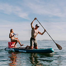 Load image into Gallery viewer, Driftsun Orka Inflatable Paddleboard ISUP 12ft Multi-Person Extra Wide Stand Up ISUP Package, Includes 2 High Pressure/High Volume Pumps and Fin (Teal)
