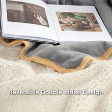 Load image into Gallery viewer, Bedsure Waterproof Dog Blankets for Small Dogs - Small Cat Blanket Washable for Couch Protection- Sherpa Fleece Puppy Blanket, Soft Plush Reversible Throw Furniture Protector, 25"X35", Grey
