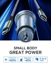 Load image into Gallery viewer, USB C Car Charger Super Mini AINOPE All Metal 36W Fast USB Car Charger PD&amp;QC 3.0 Dual Port Car Adapter Compatible with iPhone 12/12 Pro/Max/Mini/iPhone 11/Pro/Max/XR/XS/Max/8, Galaxy S21/20/10-Silver
