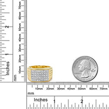Load image into Gallery viewer, Gem Stone King Men's 10K Yellow Gold White Diamond Pave Ring (0.25 Cttw) (Size 11)
