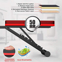 Load image into Gallery viewer, Dripex Adjustable Folding Weight Bench (2020 Upgraded Version), 330lbs Capacity Decline Incline Bench Press Workout Bench for Strength Training Home Gym
