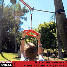 Load image into Gallery viewer, Fofana Ninja Slider Slackline Pulley - Zip Along Your Ninja Course with The Most Fun New Accessory for Your Ninja Warrior Obstacle Course for Kids - Patents Pending
