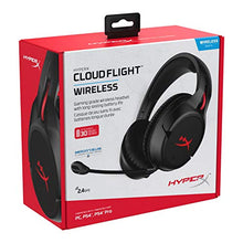 Load image into Gallery viewer, HyperX Cloud Flight - Wireless Gaming Headset, Long Lasting Battery up to 30 Hours, Detachable Noise Cancelling Microphone, Red LED Light, Comfortable Memory Foam, Works with PC, PS4 &amp; PS5
