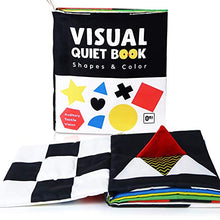 Load image into Gallery viewer, beiens Baby Books Toys, High Contrast Black and White Books Non Toxic Fabric Touch and Feel Crinkle Cloth Books Early Educational Stimulation Toys for Infants Toddlers, Baby Gift Soft Toys Mirror
