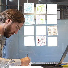 Load image into Gallery viewer, mcSquares Stickies Dry-Erase Sticky Notes. Reusable Whiteboard Stickers 4 inch Square 6 Pack - Post Reminders, Labels, Lists, and Decals - Never Buy Paper Notes Again, Its Eco-Friendly!

