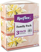 Load image into Gallery viewer, Reeflex Facial Tissues 230 Per Box 8" X 7" Size, Soft, Smooth, 2 Ply, Great For Home, Office, Store, School, Bathroom, Or In Your Car Family Pack (3 Facial Tissue Boxes)
