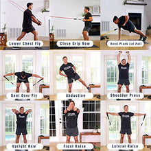 Load image into Gallery viewer, Fitness Insanity Resistance Bands Set - 5-Piece Exercise Bands - Portable Home Gym Accessories - Stackable Up to 150 lbs. - Perfect Muscle Builder for Arms, Back, Leg, Chest, Belly, Glutes
