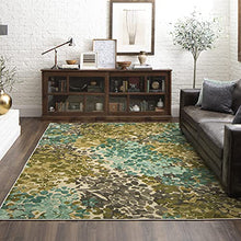 Load image into Gallery viewer, Mohawk Home Aurora Radiance Aqua Abstract Floral Area Rug, 5'x8', Blue/Green
