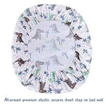 Load image into Gallery viewer, JSD Dinosaur Kids Printed Sheet Set Full Size, 4 Piece Brushed Microfiber Bed Sheets for Boys, 15" Deep Pocket White
