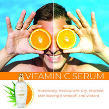 Load image into Gallery viewer, O Naturals Vitamin C Gel Face Serum Brightening Hydrating Moisturizing Organic Hemp Oil Hyaluronic Acid Spot Corrector Anti-Aging Repair Wrinkles Acne Dark Circles Sun Damage Men &amp; Women 1.7oz
